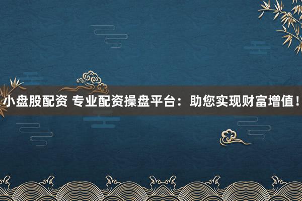 小盘股配资 专业配资操盘平台：助您实现财富增值！