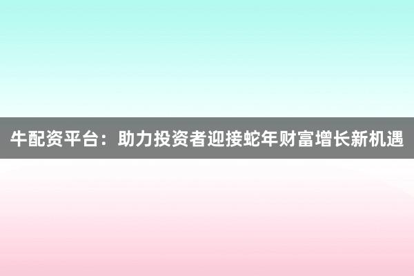牛配资平台：助力投资者迎接蛇年财富增长新机遇