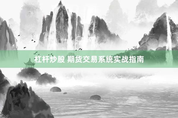 杠杆炒股 期货交易系统实战指南